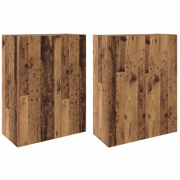 Armários Montados na Parede 2 pcs Madeira antiga