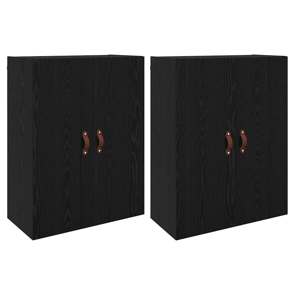 Armários Montados na Parede 2 pcs Carvalho preto