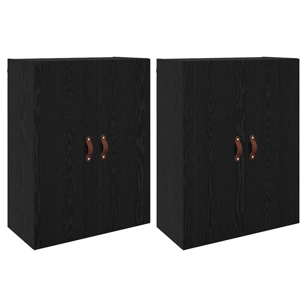 Armários Montados na Parede 2 pcs Carvalho preto
