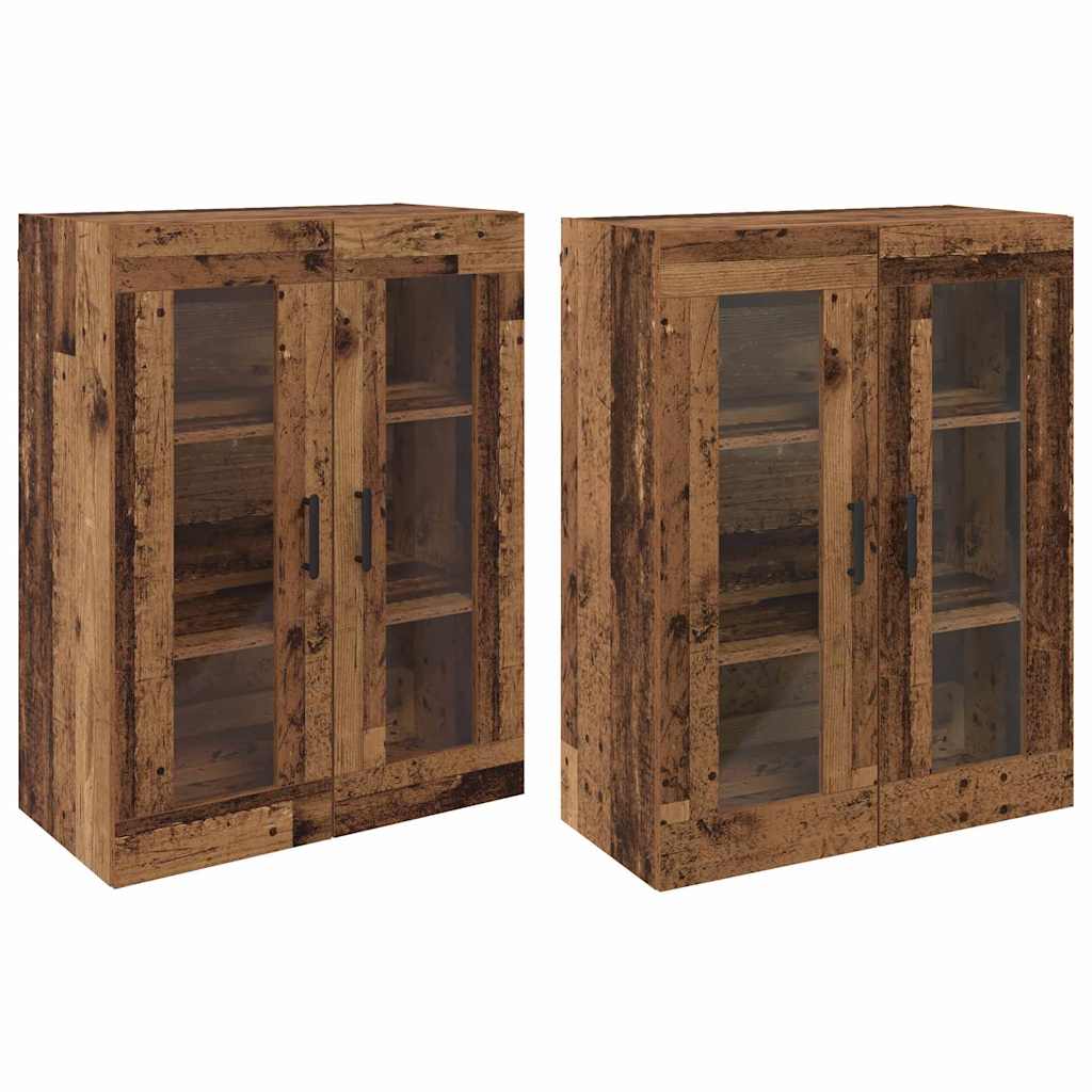 Armários Montados na Parede 2 pcs Madeira antiga