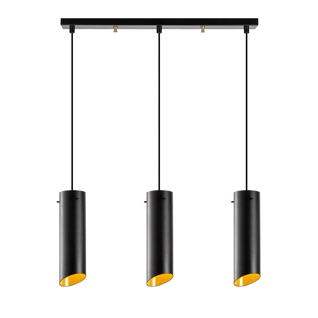 Candeeiro de Teto Sivani MR-977 — 60x8x114 cm — Design Moderno Preto e Amarelo com Altura Ajustável e Estilo Industrial Escandinavo