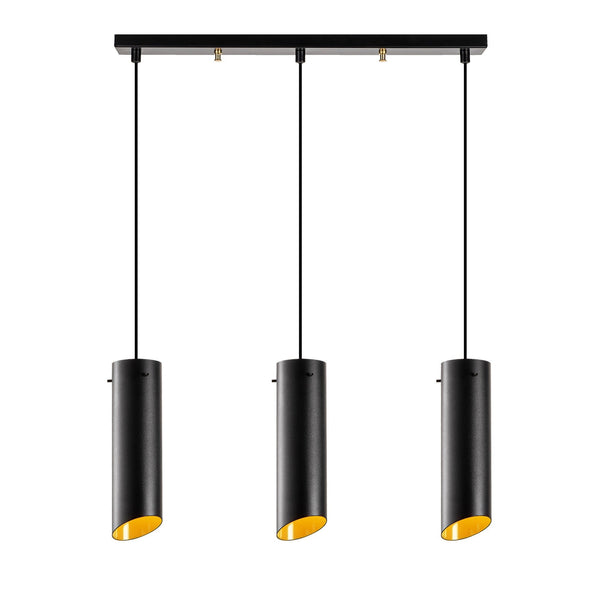 Candeeiro de Teto Sivani MR-977 — 60x8x114 cm — Design Moderno Preto e Amarelo com Altura Ajustável e Estilo Industrial Escandinavo