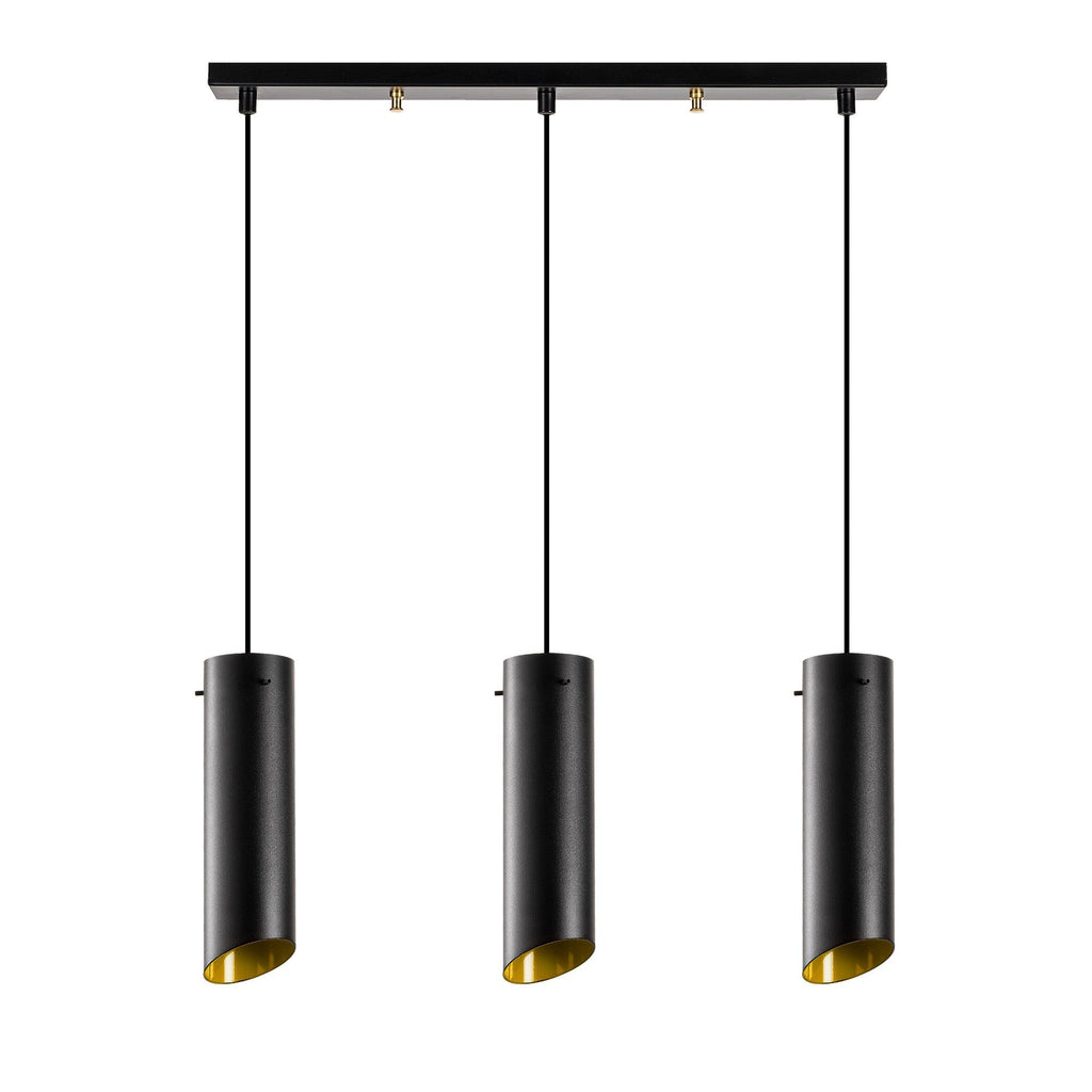 Candeeiro de Teto Sivani MR-977 — 60x8x114 cm — Design Moderno Preto e Amarelo com Altura Ajustável e Estilo Industrial Escandinavo