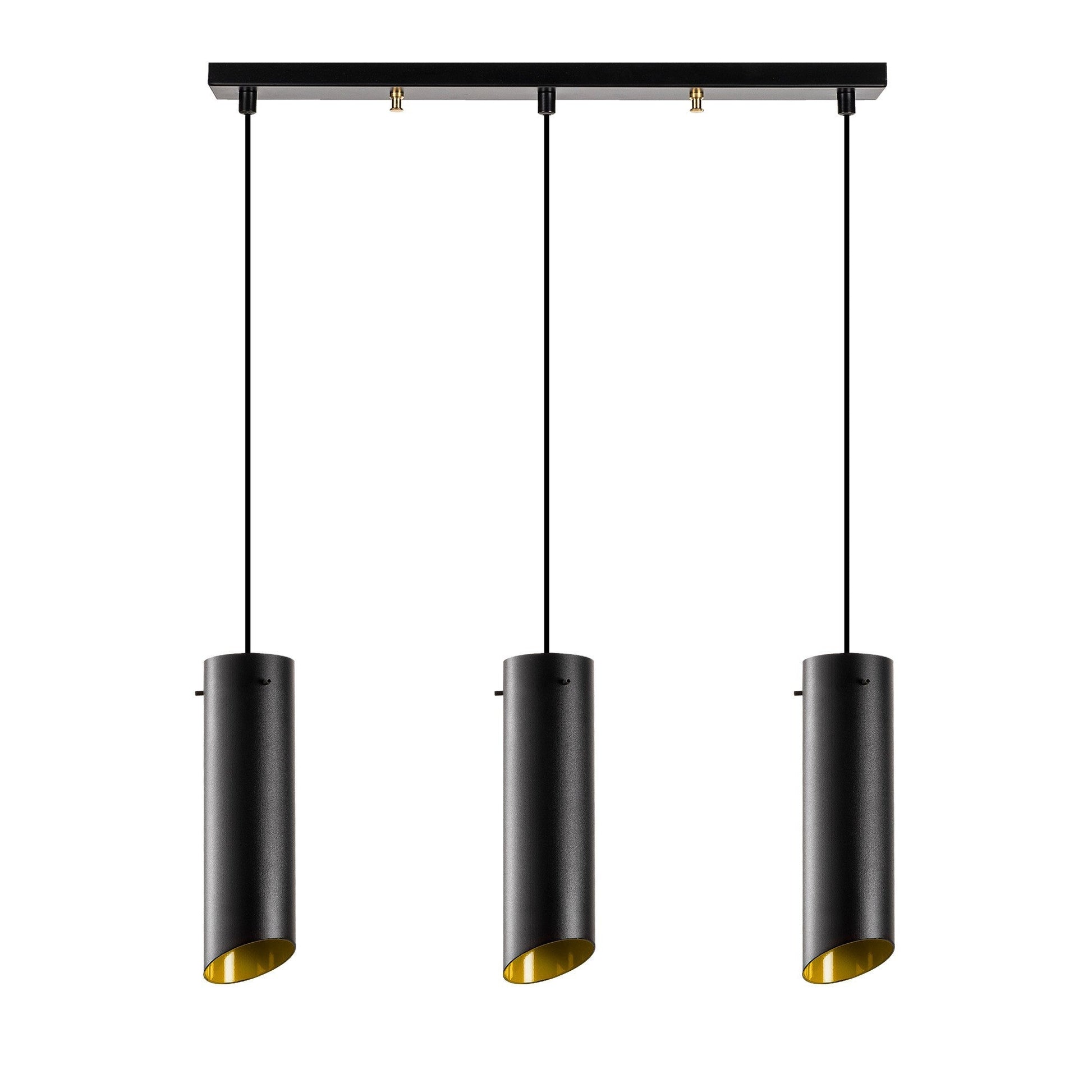 Candeeiro de Teto Sivani MR-977 — 60x8x114 cm — Design Moderno Preto e Amarelo com Altura Ajustável e Estilo Industrial Escandinavo