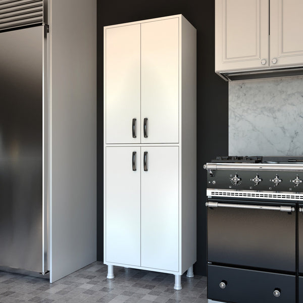 Armário Alto Multiusos "Torvi" - 62.6x191x35.8 cm - Design Moderno - Branco
