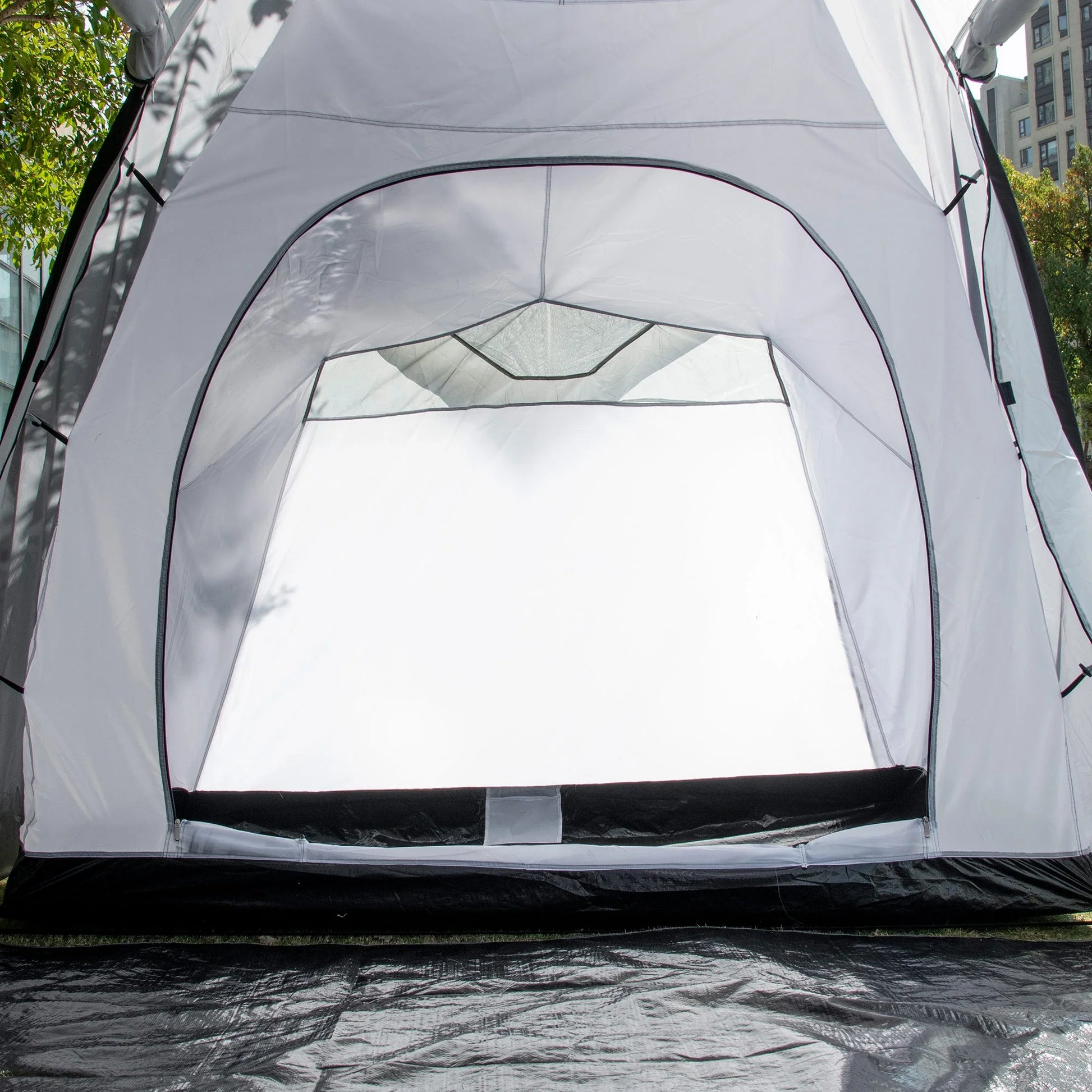 Tenda de Campismo Familiar – Tivoli – 4 a 6 Pessoas – 590x245x193 cm – Cinza – Impermeável e Anti-UV