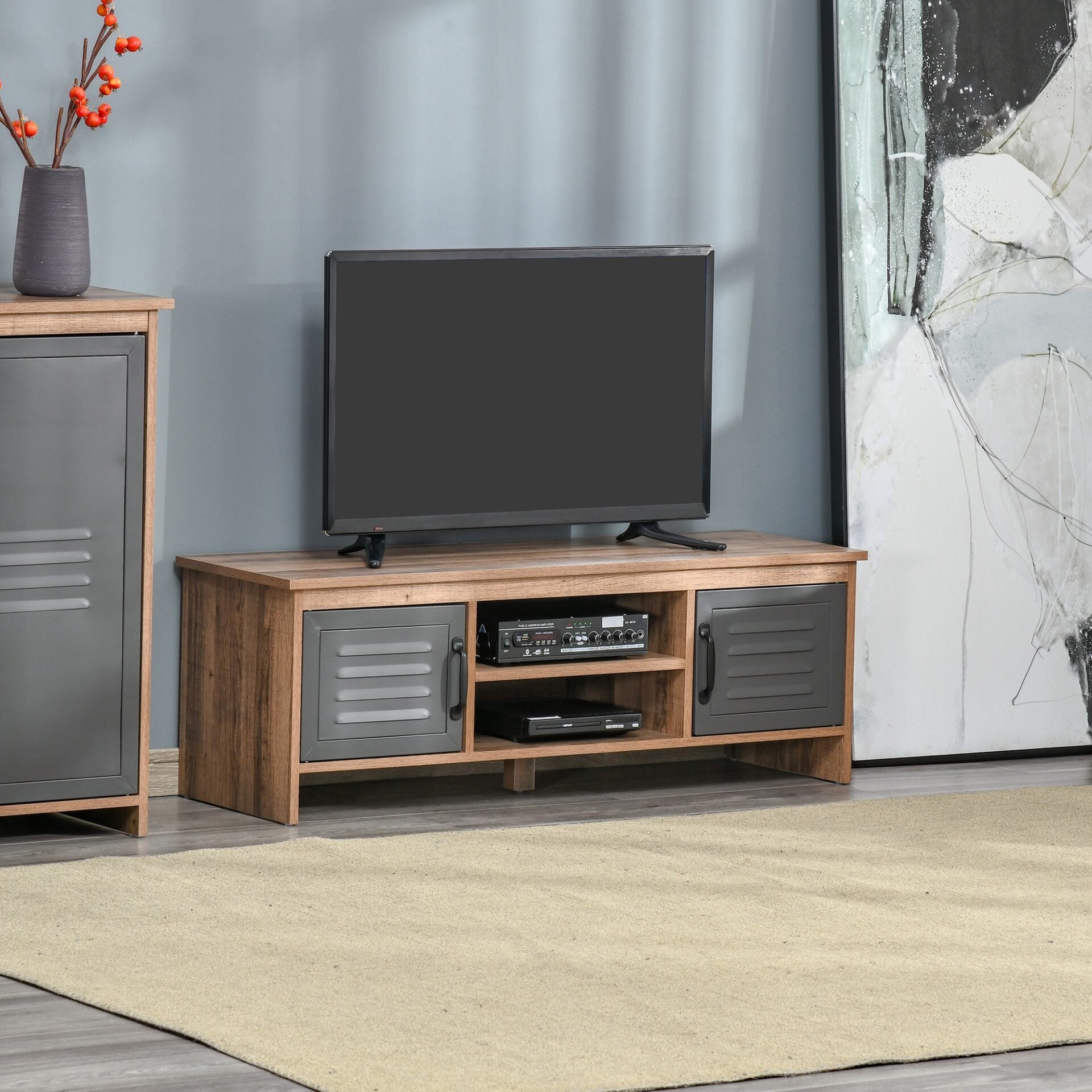 Móvel de TV Indus - 109cm - Design Industrial - Leva-Me Contigo - Móveis & Decoração