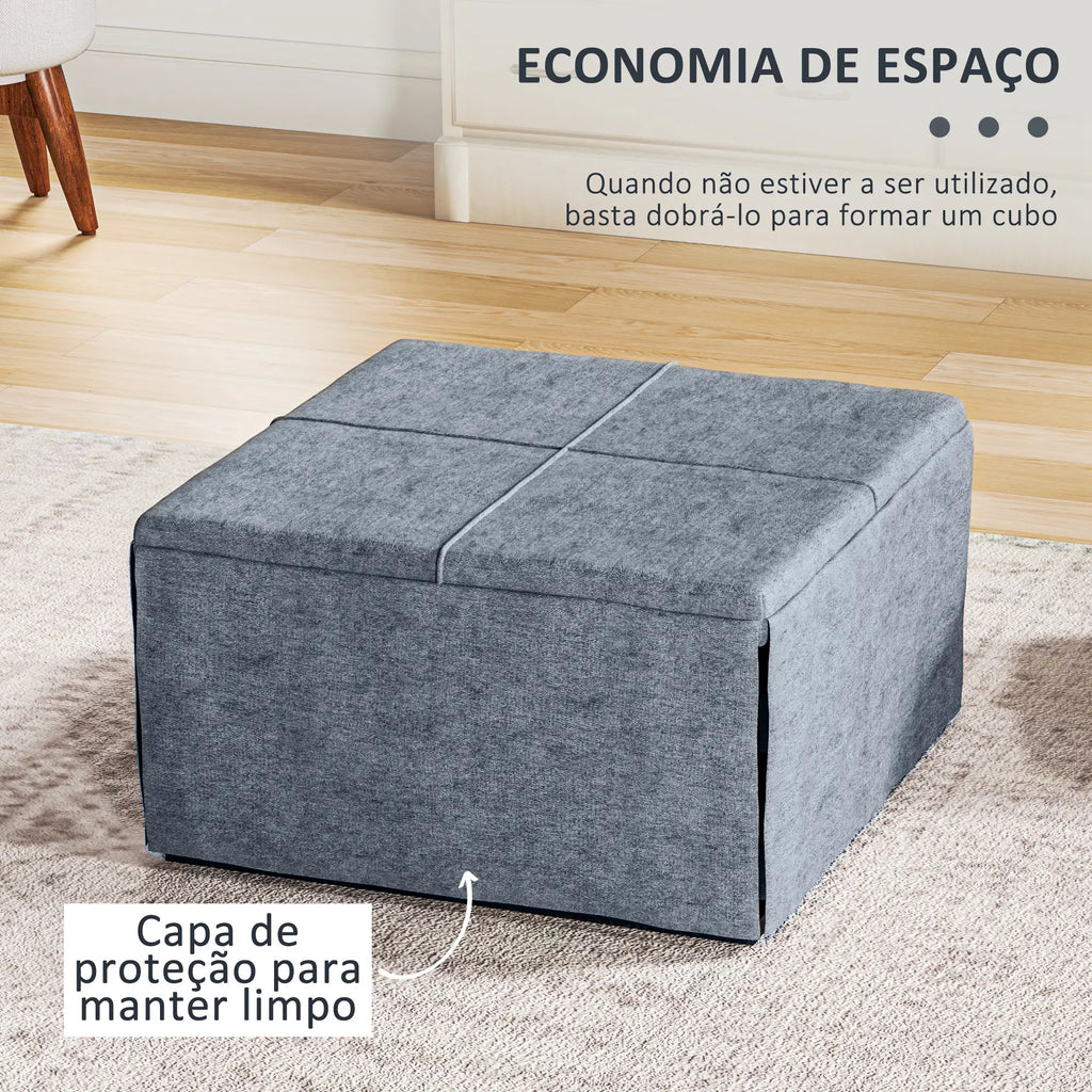 Cama Dobrável 68x180 cm com Colchão de Espuma Cama Dobrável para Convidados com Capa de Proteção Cama de Convidados Carga 120 kg Cinza