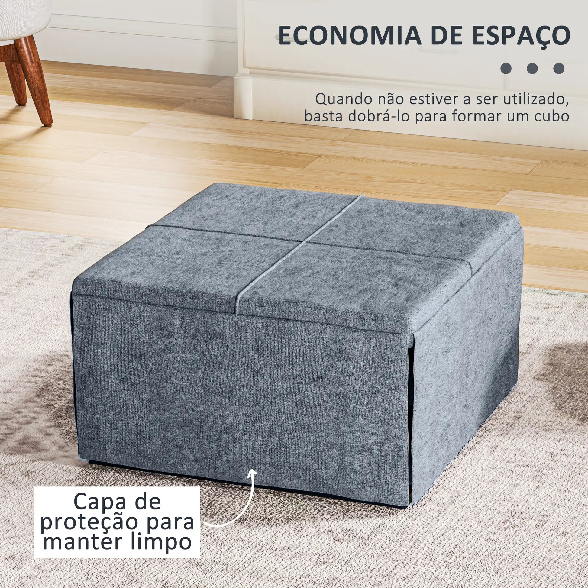 Cama Dobrável 68x180 cm com Colchão de Espuma Cama Dobrável para Convidados com Capa de Proteção Cama de Convidados Carga 120 kg Cinza