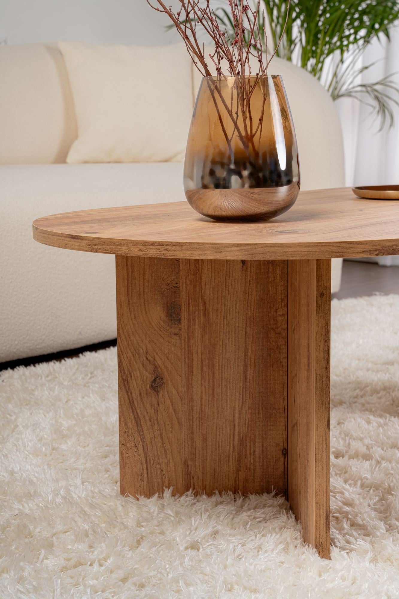 Mesa de Centro "Sable" – Pinho Atlântico, 105x65x40 cm, Design Acolhedor