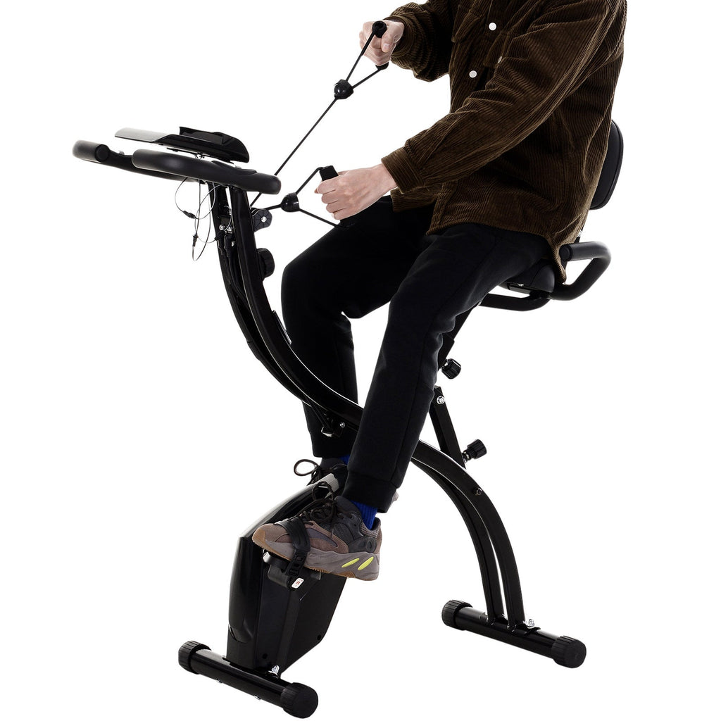 Bicicleta Ergométrica Dobrável e com Altura Ajustável com Tela LCD - Leva-Me Contigo - Móveis & Decoração