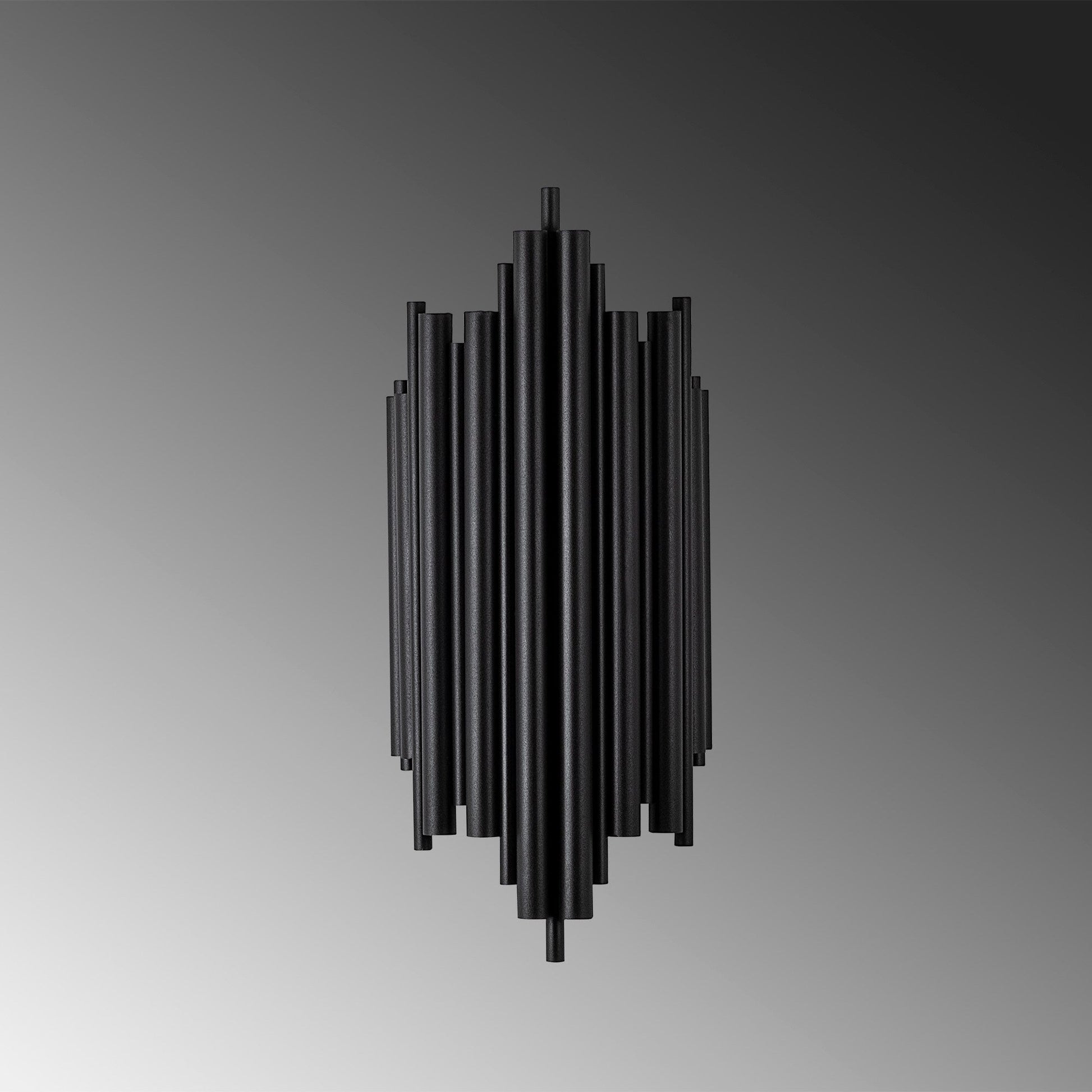 Candeeiro de Parede "Reis" – Preto – 22x11x50 cm – Design Elegante e Moderno