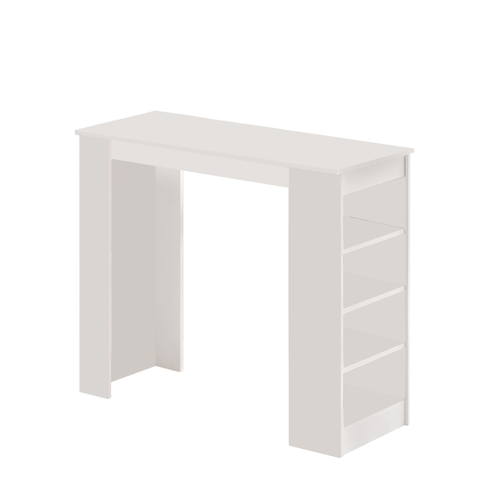 Mesa de Bar Lumière Branca – 120x101,8x51,6 cm | Design Moderno e Durável com Revestimento Melamínico