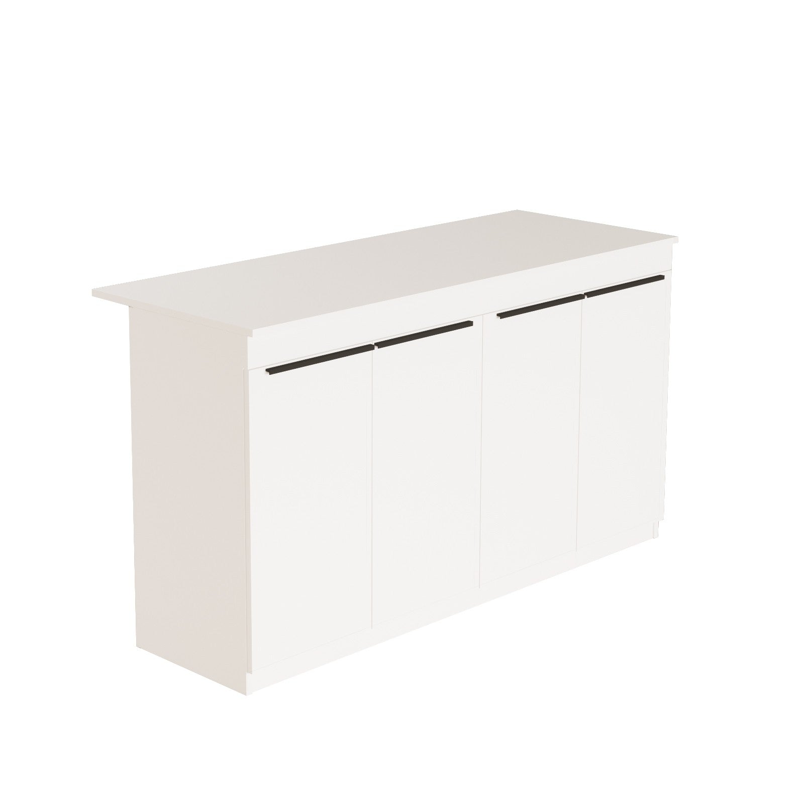 Ilha de Cozinha "Orren" - 160x90x60 cm - Branco - Design Moderno
