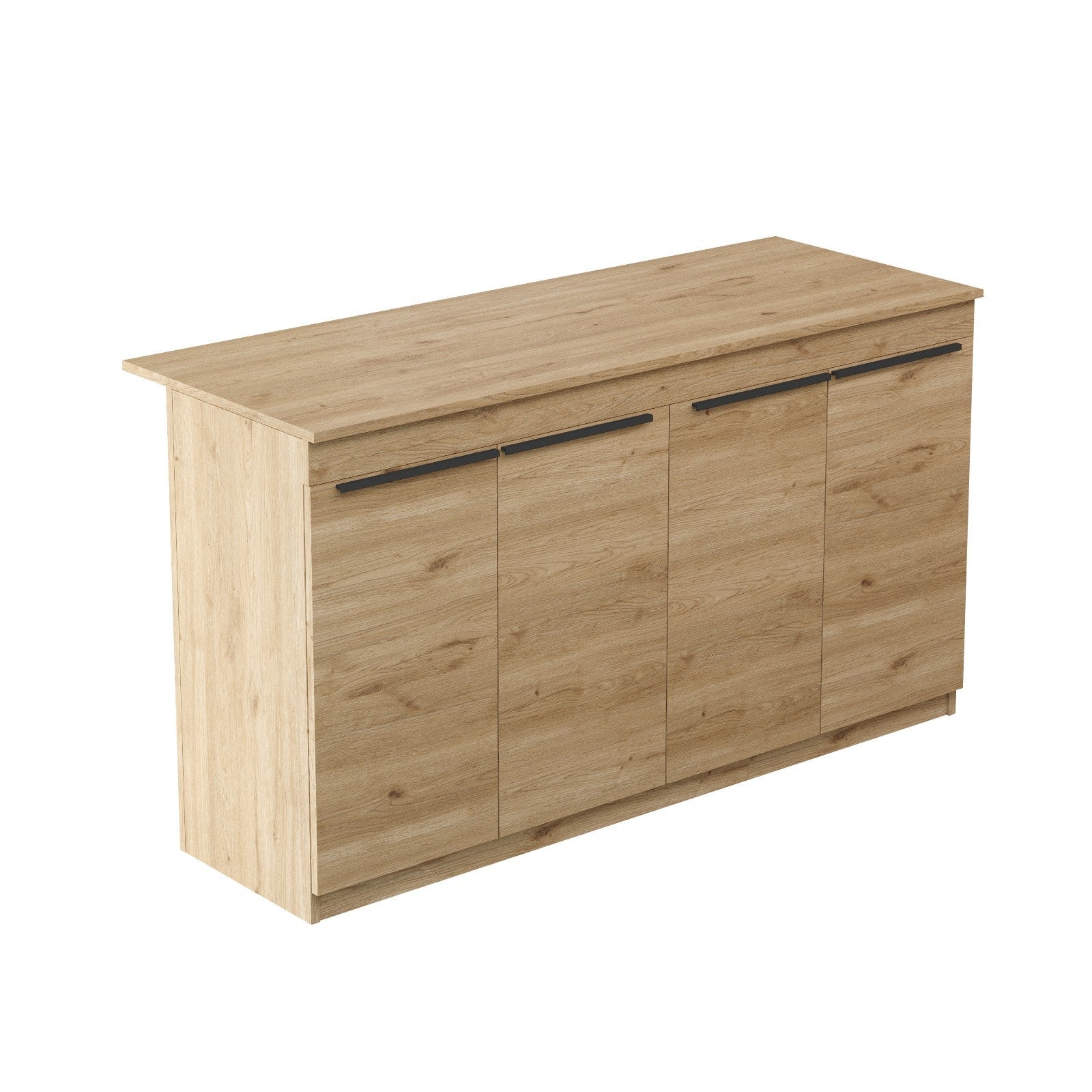 Ilha de Cozinha "Orren" - 160x90x60 cm - Carvalho - Design Moderno