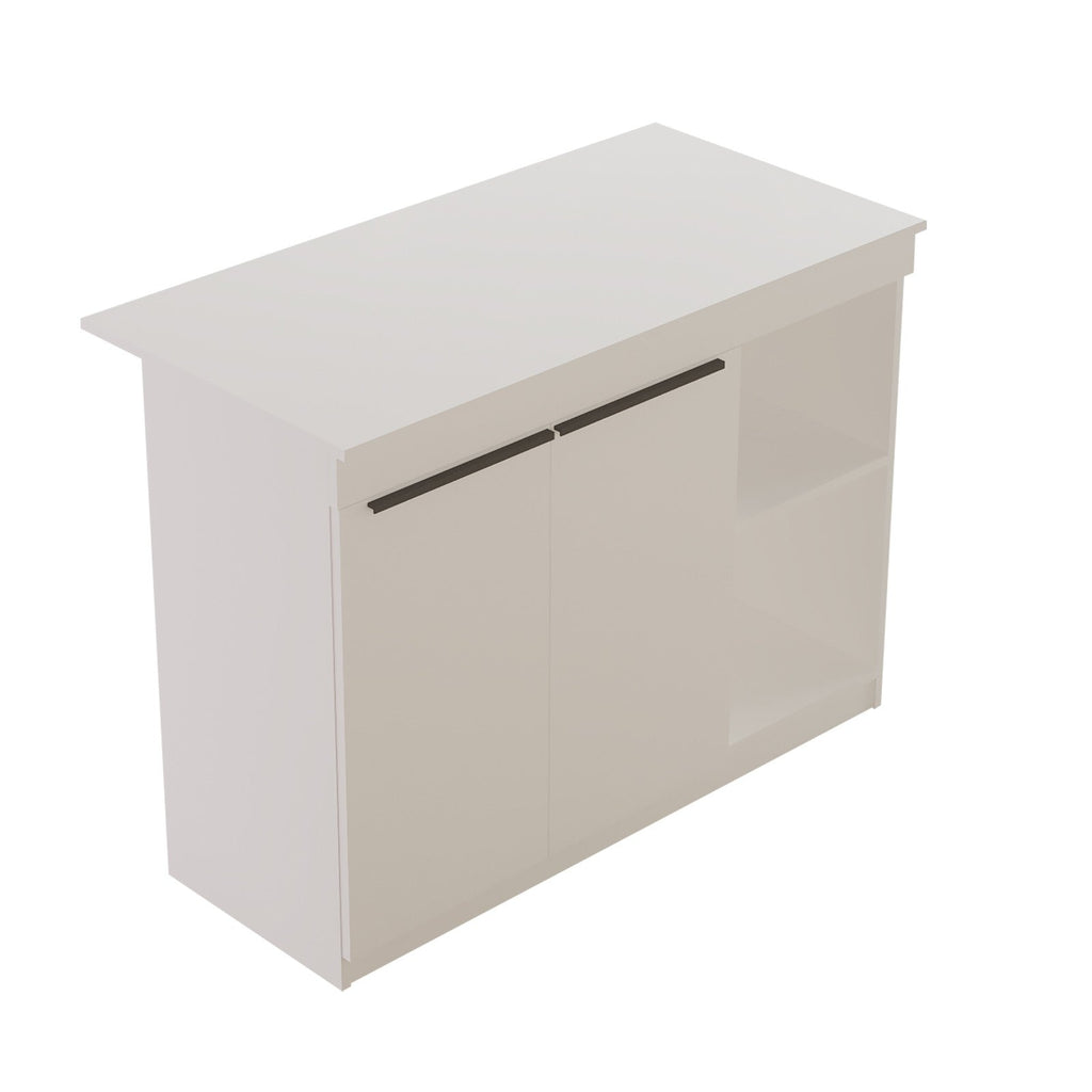 Ilha de Cozinha "Orren" - 120x88x60 cm - Branco - Design Moderno