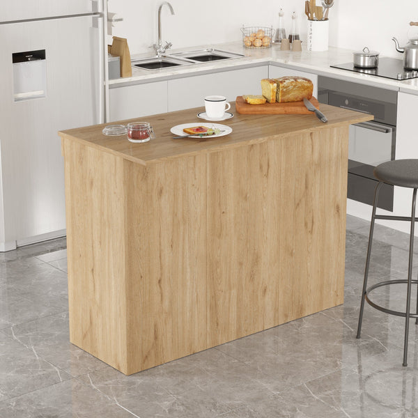 Ilha de Cozinha "Orren" - 120x88x60 cm - Carvalho - Design Moderno