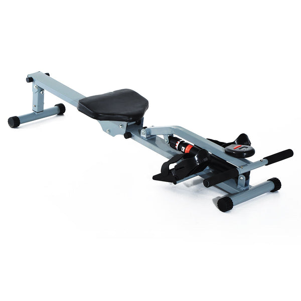 Máquina de Remo com Ecrã LCD para Academia Exercícios de Musculação ou Resistência Carga Máxima 100kg 130x47,5x67cm Cinza