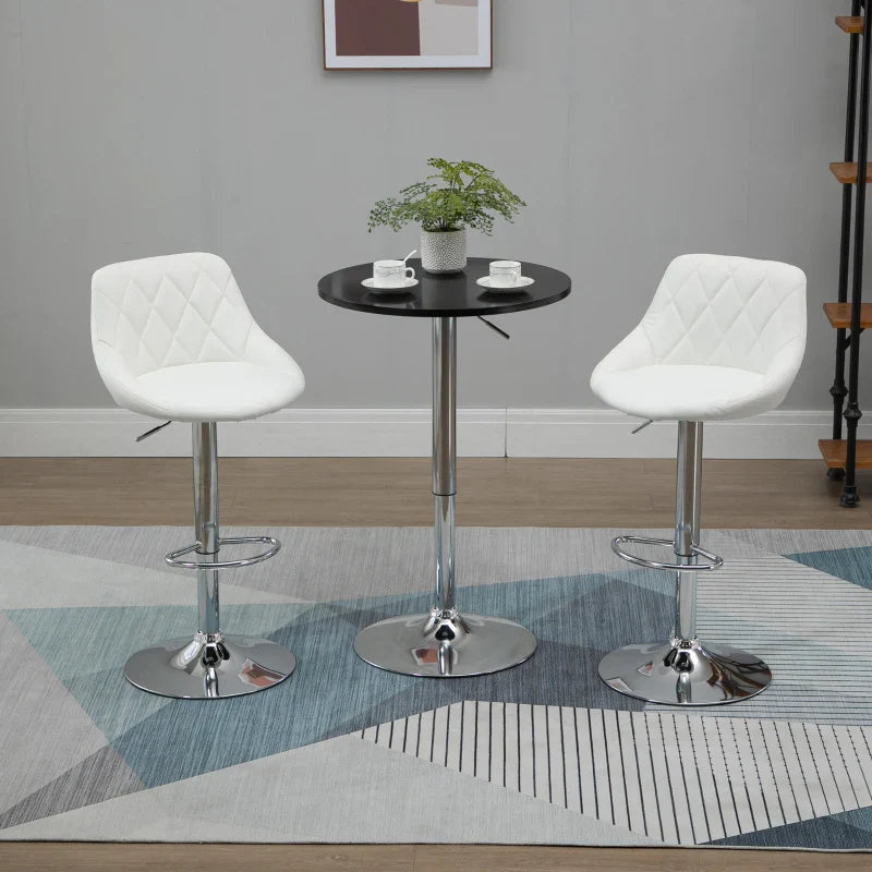 Conjunto de 2 Bancos de Bar Mali - Branco - Design Moderno - Leva-Me Contigo - Móveis & Decoração