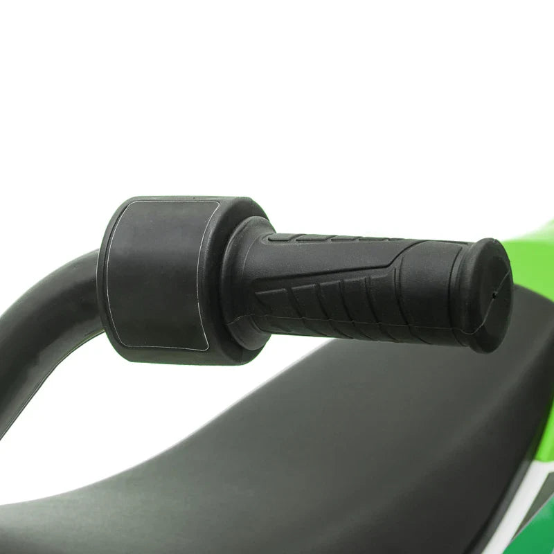 Mota Elétrica para Crianças acima de 3 Anos 12V Mota de Brinquedo Infantil com 2 Rodas de Equilíbrio Velocidade Máx. 8km/h Arranque Suave 106,5x51,5x68cm Verde