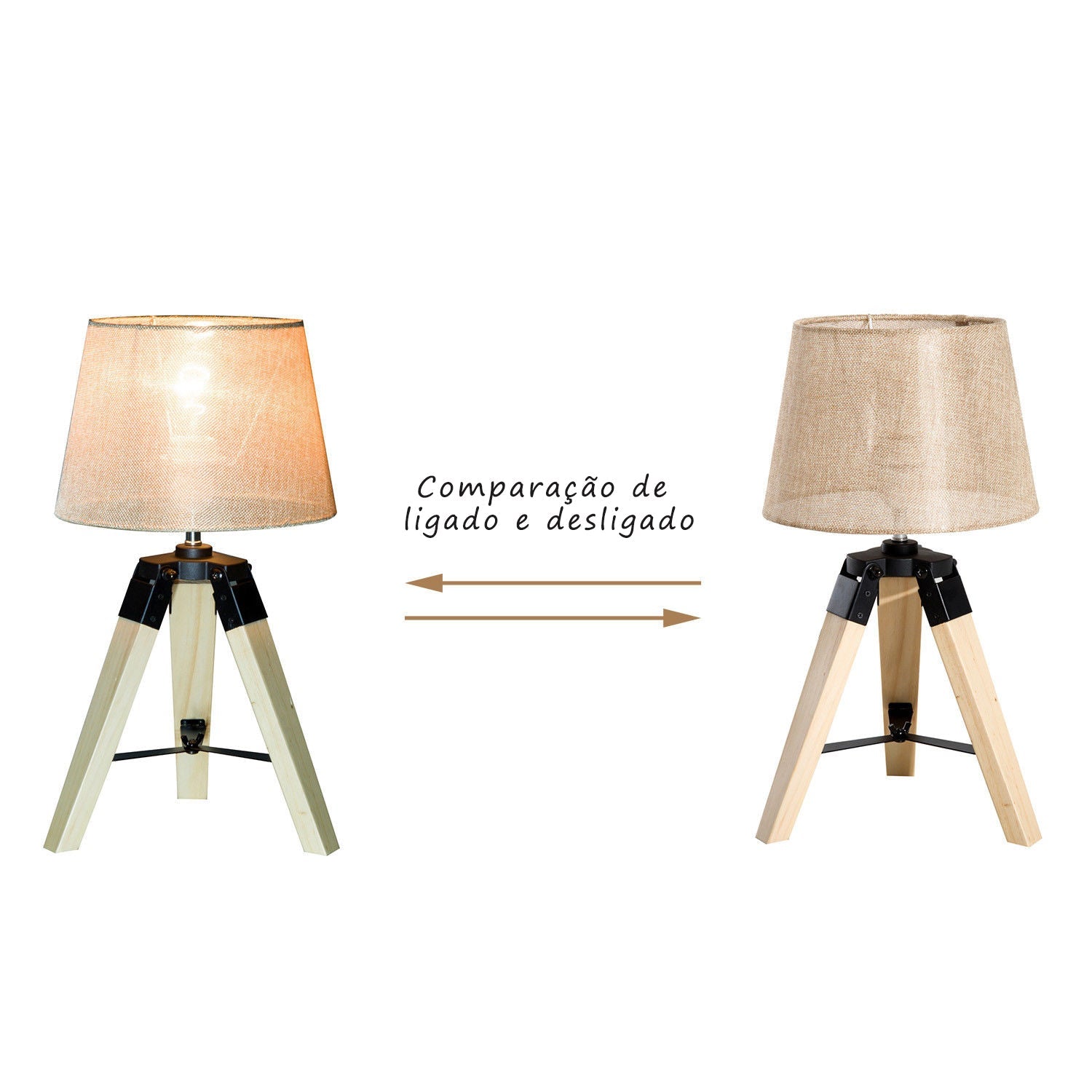 Candeeiro de Mesa Trep - Design Rústico - Leva-Me Contigo - Móveis & Decoração