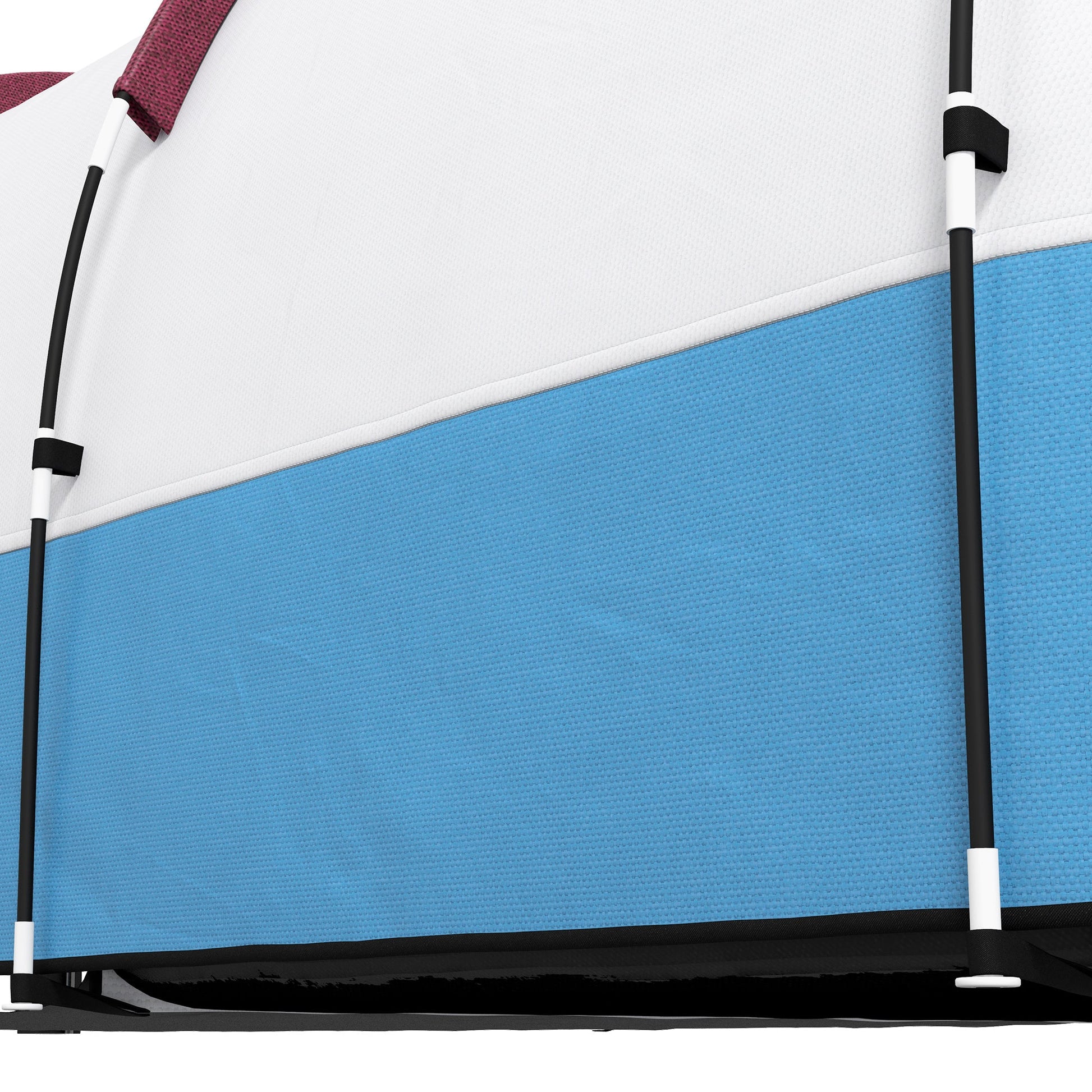 Tenda de Campismo Familiar para 2-3 Pessoas Tenda de Campismo Dobrável com 2 Áreas e Bolsa de Transporte Impermeável para Trekking 420x200x150 cm Multicolor