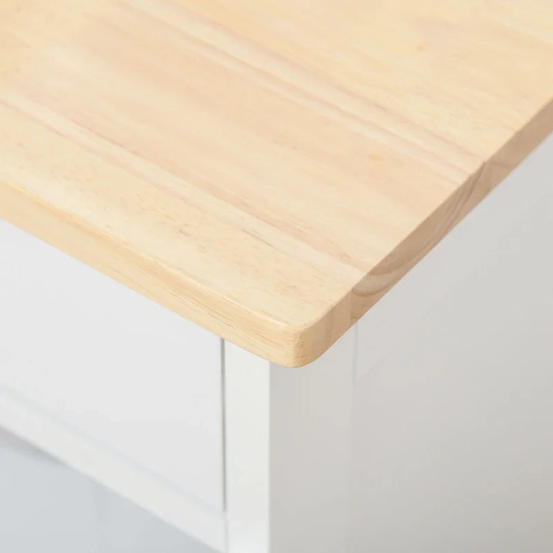 Carrinho de Cozinha com Rodas Carrinho de Cozinha com Gaveta 2 Armários de Armazenamento e 3 Prateleiras Abertas para 9 Garrafas para Sala de Jantar 67x37x87cm Branco