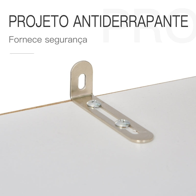 Aparador auxiliar de cozinha Armário com prateleiras internas ajustáveis e gaveta 80x48x170 cm Branco