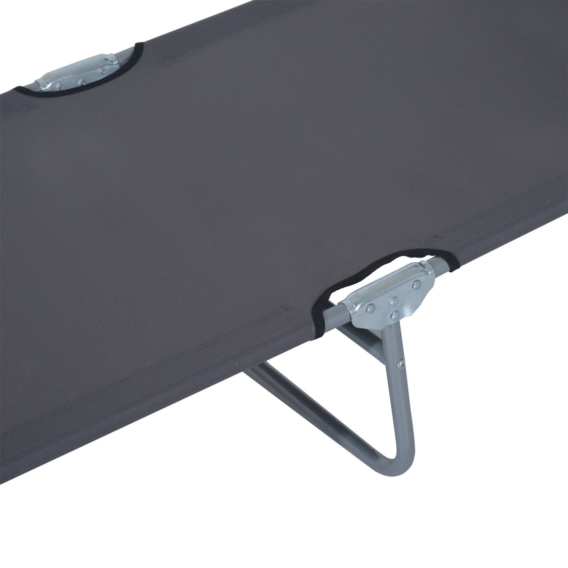 Espreguiçadeira de Jardim Dobrável com Toldo Removível e Ajustável em Ângulo e Encosto Ajustável em 4 Posições para Jardim Terraço Campismo Exterior 187x58x36cm Cinza
