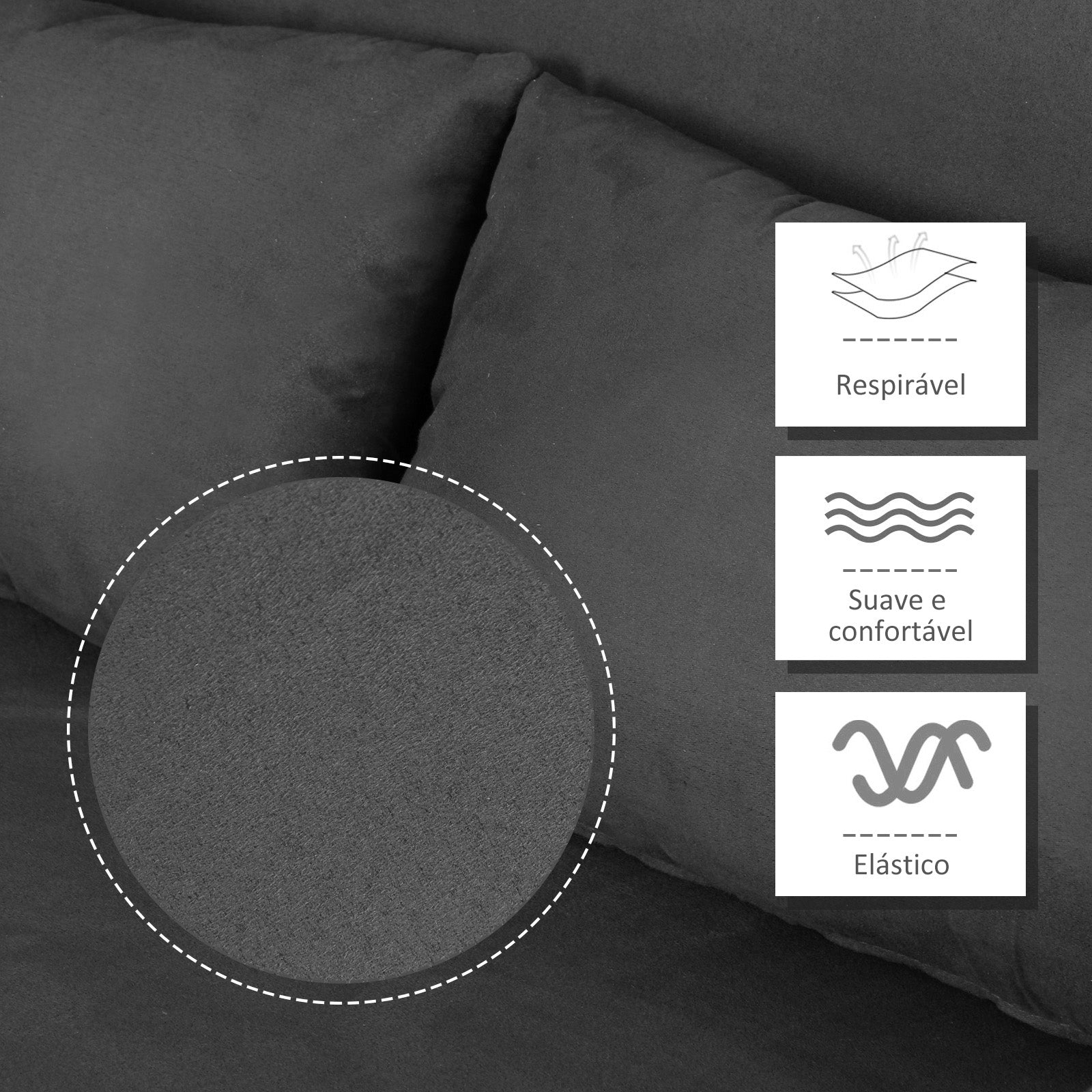 Sofá Cama de 2 Lugares Sofá Cama Pequeno Estofado em Camurça Sintética com Encosto Ajustável em 5 Níveis e 2 Almofadas Acolchoadas para Escritório Dormitório Sala de Estar 111x80x78 cm Cinzento