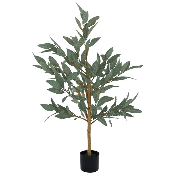 Planta Artificial de Louro 120 cm Planta Artificial Decorativa Grande Decoração para Casa Escritório Varanda Quarto Verde