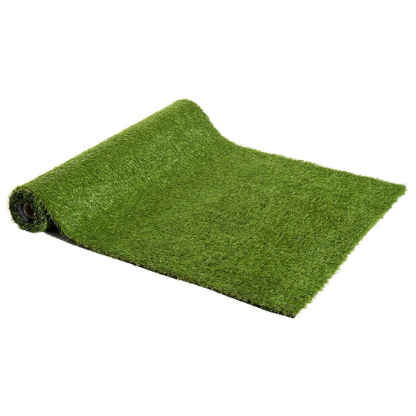 Relva Artificial 25 mm Rolo de Relva Artificial de 300x100 cm Realista com Orifícios de Drenagem para Varanda Jardim Pátio Verde