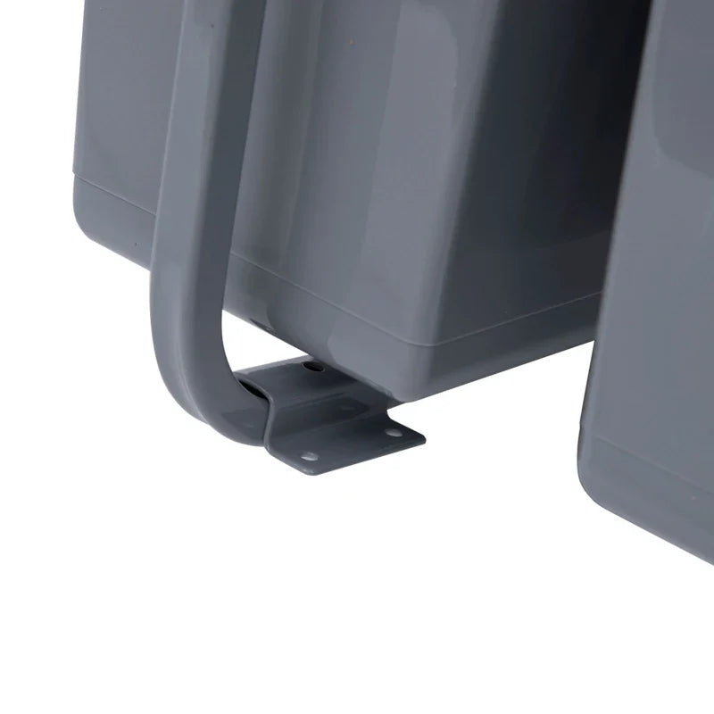 Cubos de Lixo para Cozinha com 3 recipientes de Reciclagem Removíveis 1x20L e 2x10L Metal e Plástico 48x34,2x41,8cm Cinza