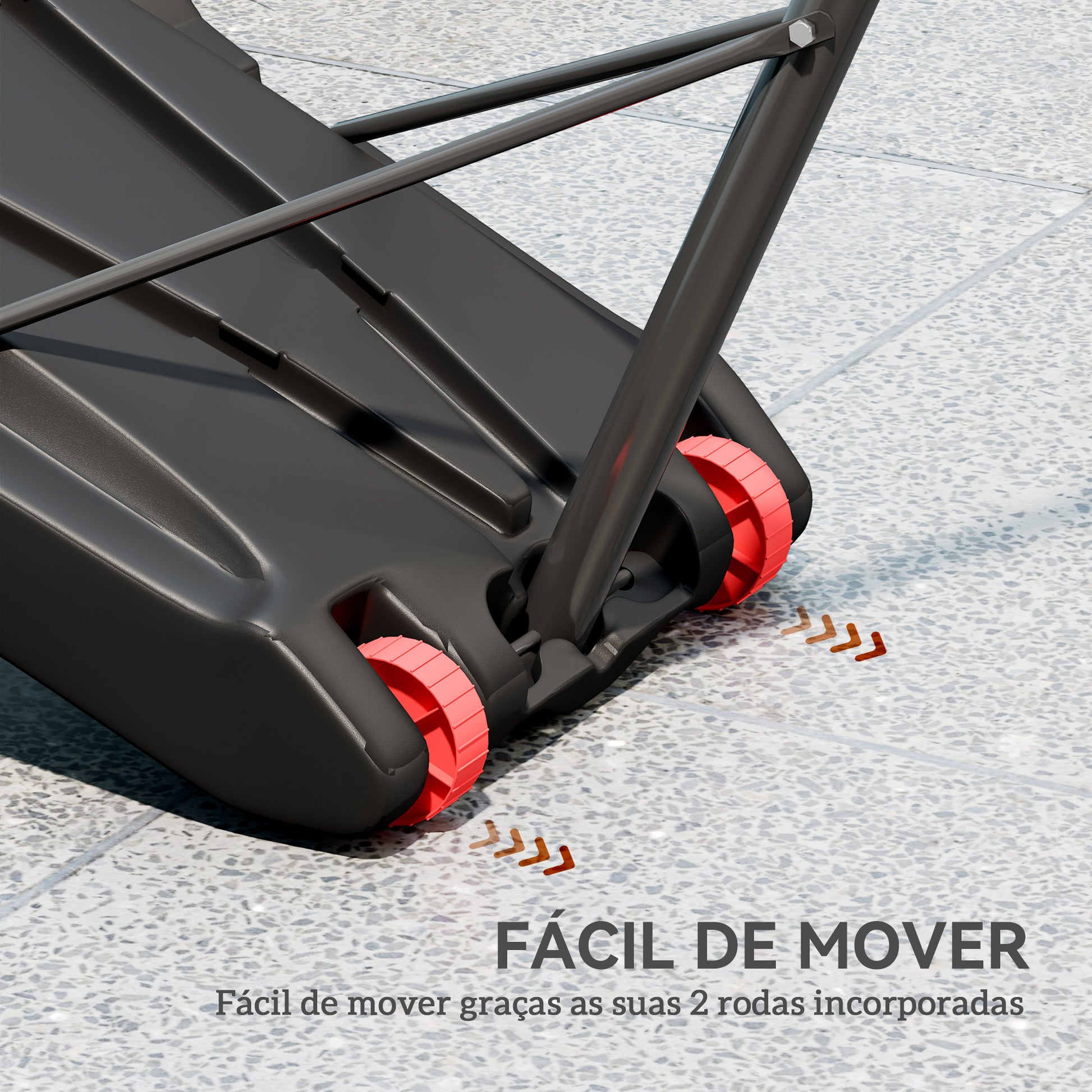 SPORTNOW Tabela de Basquetebol para Exterior com Alvo de Dardos Tabela de Basquetebol Portátil com Ajustável 210-247 cm Rodas Base Rellenável para Adolescentes e Adultos Preto