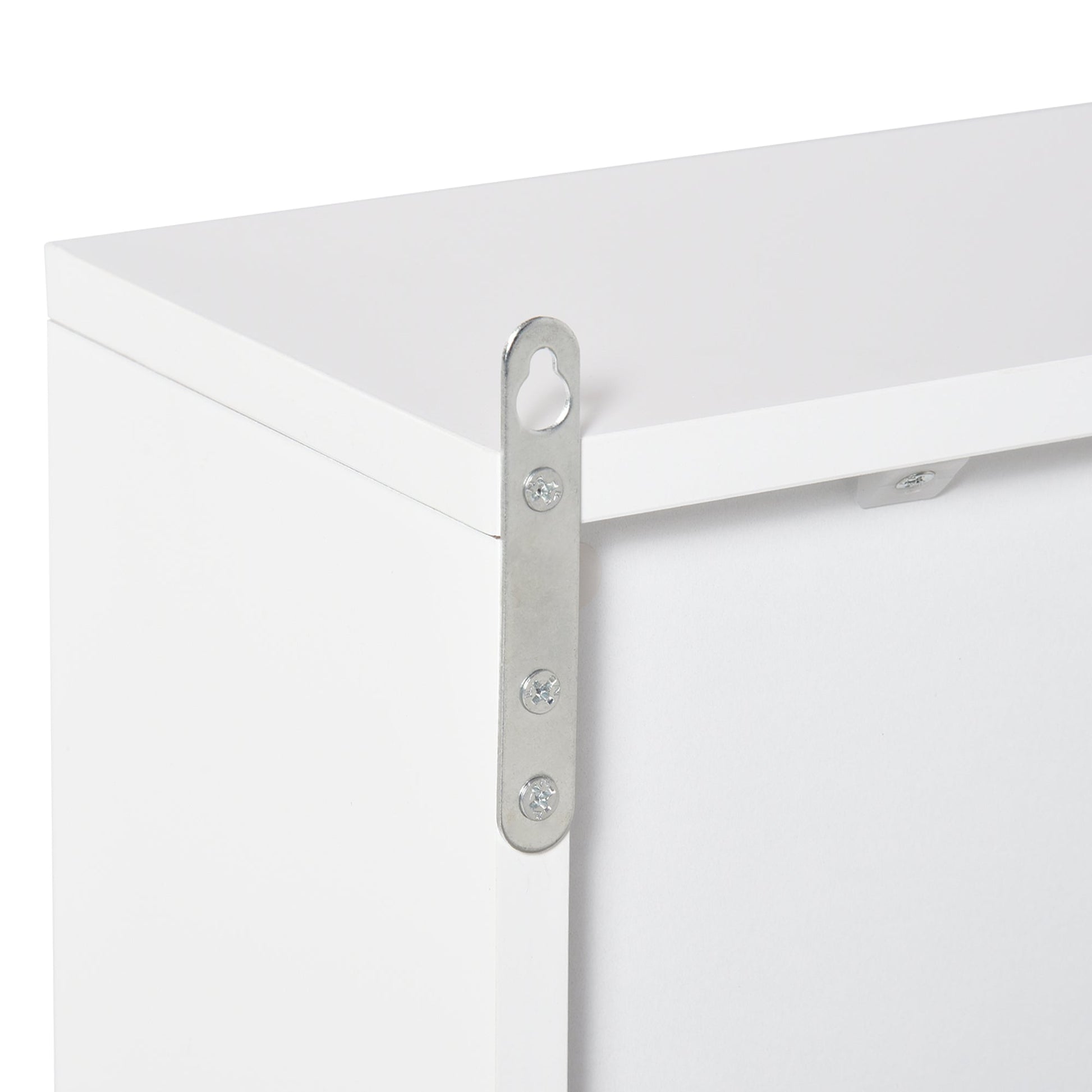 Armário de Casa de Banho com Espelho Móvel Suspenso de Casa de Banho com Prateleira Interior Ajustável em 3 Níveis e 2 Portas 48x14,5x45 cm Branco