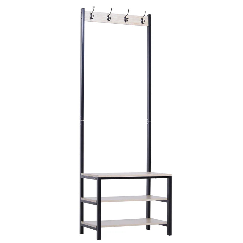 Móvel Tarkus com Cabide, Assento e Sapateira - Design Industrial - Leva-Me Contigo - Móveis & Decoração
