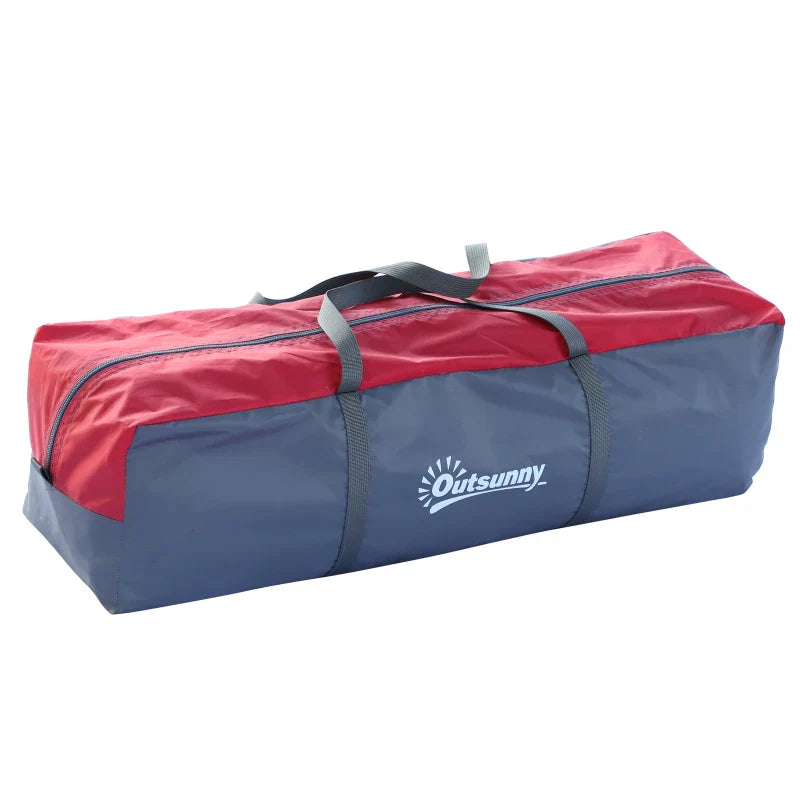Tenda de Campismo para 4-5 Pessoas Impermeável 3000mm+ Anti UV com Bolsa de Transporte e Gancho para Luz 455x230x180cm Cinza