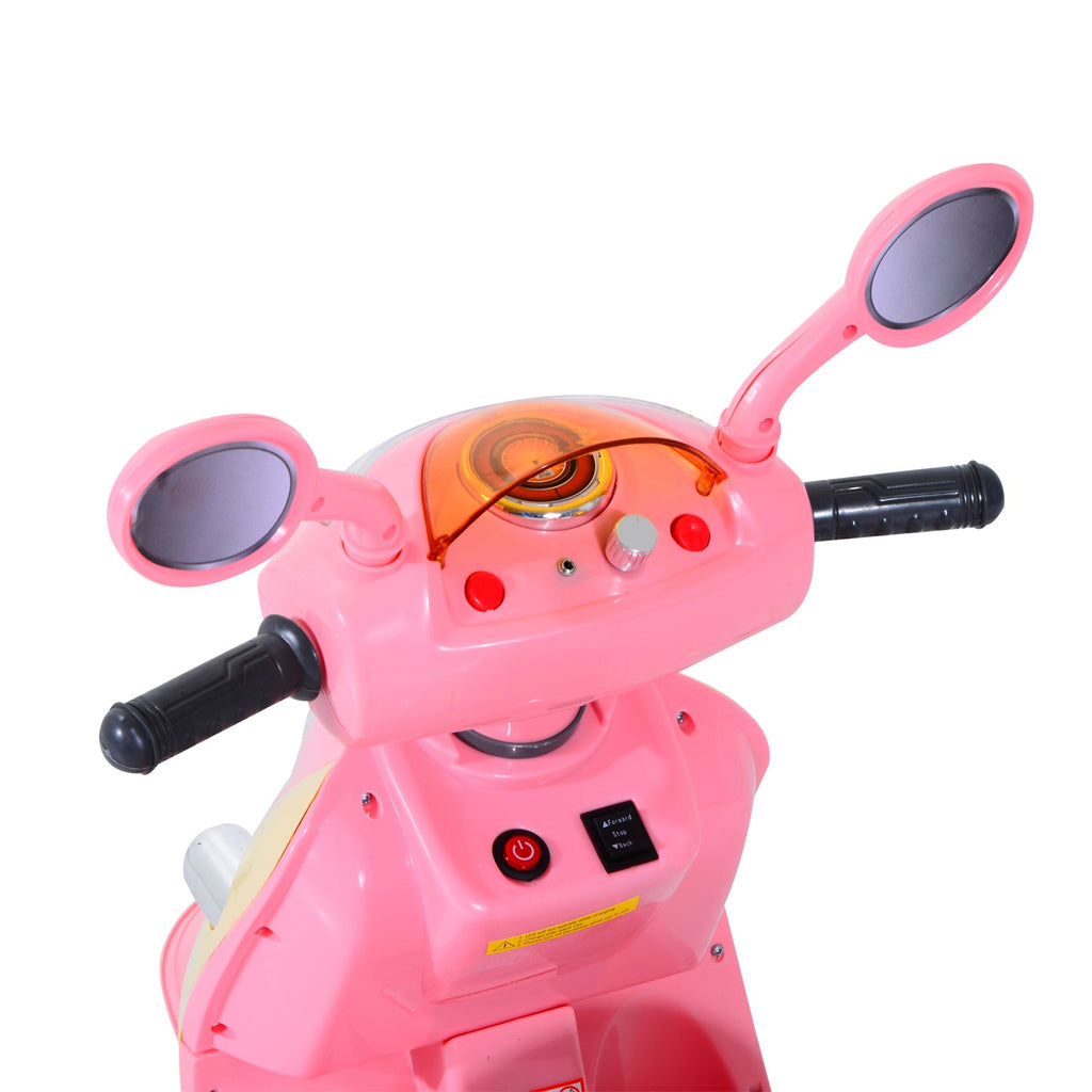 ® Carro de triciclo Moto elétrica infantil com Bateria para crianças com mais de 3 anos 108x51x75cm Rosa