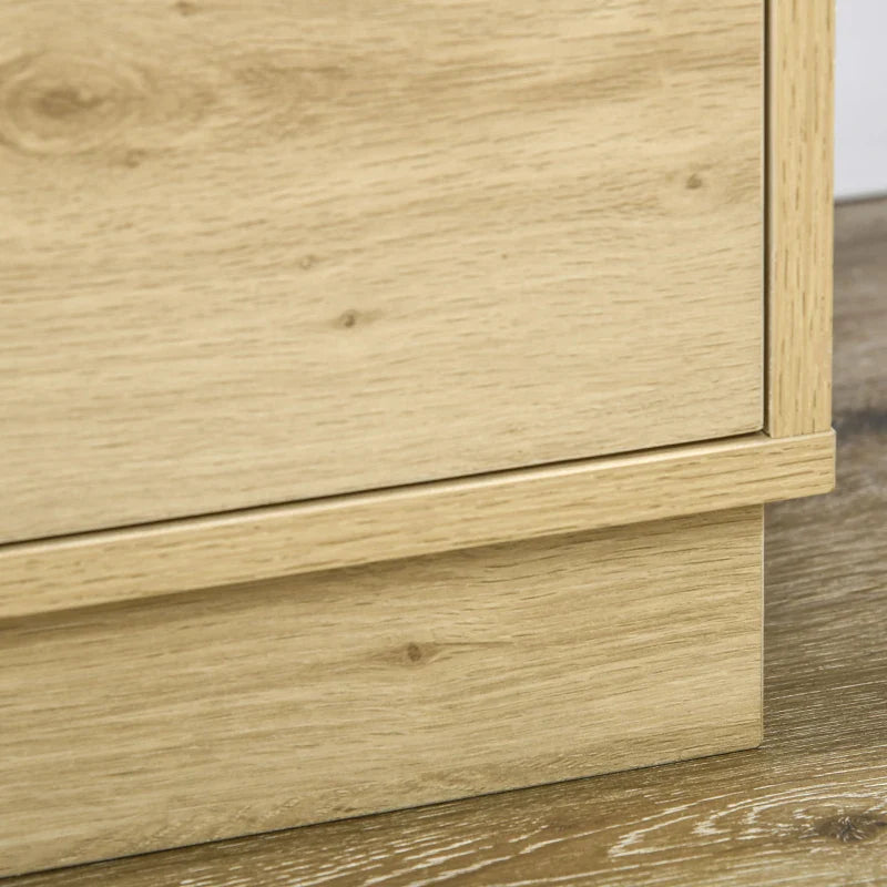 Cómoda com 4 Gavetas de Vime Cómoda de Madeira para Dormitório Sala de Estar Estilo Boêmio 60x38x88,5 cm Madeira