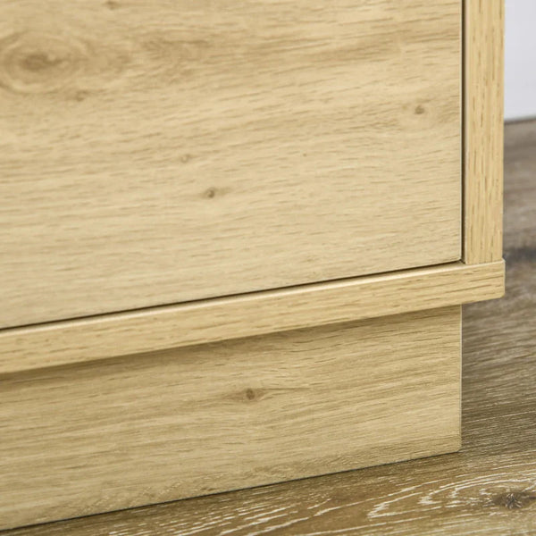 Cómoda com 4 Gavetas de Vime Cómoda de Madeira para Dormitório Sala de Estar Estilo Boêmio 60x38x88,5 cm Madeira