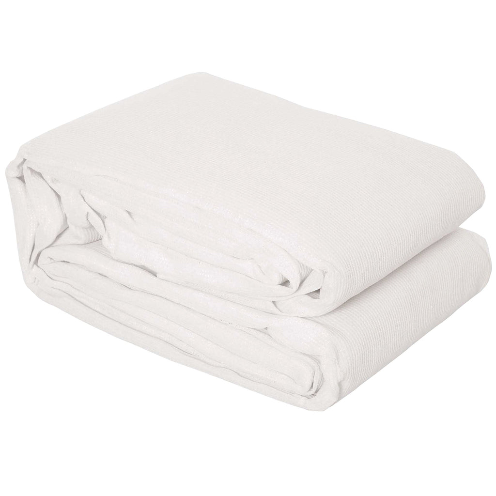 Vela de Sombra Retangular 4x6 m Toldo Vela de HDPE com Proteção UV Aneis em Forma de D e Cordas para Jardim Pátio Piscina Creme