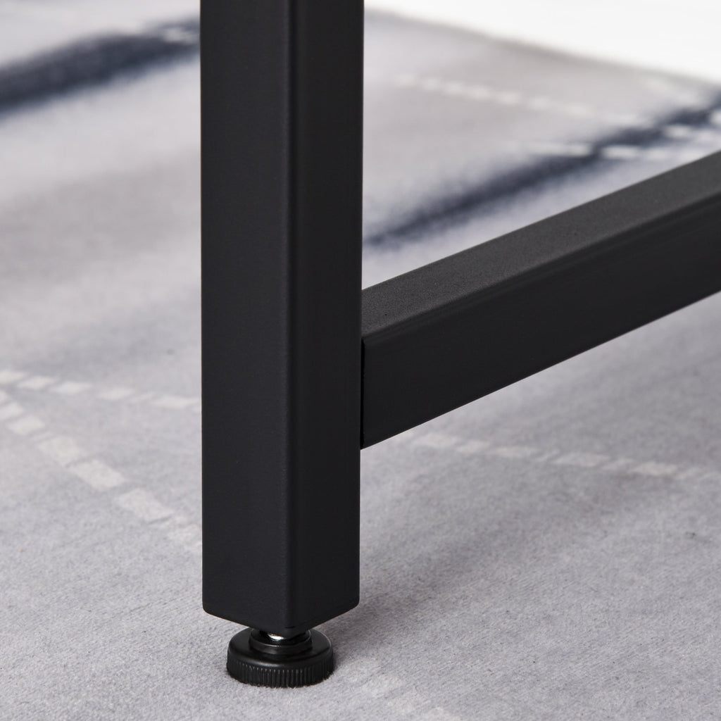 Secdretária Mesa de Computador com Pés Ajustáveis e Estrutura em Aço Secretária Estilo Moderno Capacidade de Carga 70 kg 120x60x73 cm Marrom Escuro e Preto