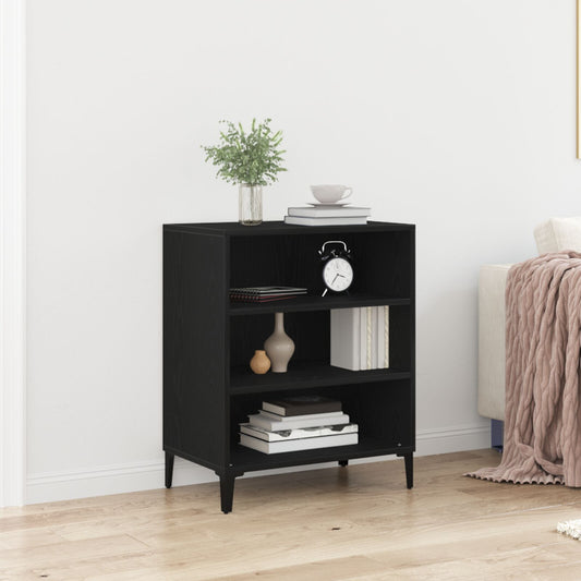 Buffet vidaXL Preto Carvalho 57x35x70 cm Madeira de Engenharia