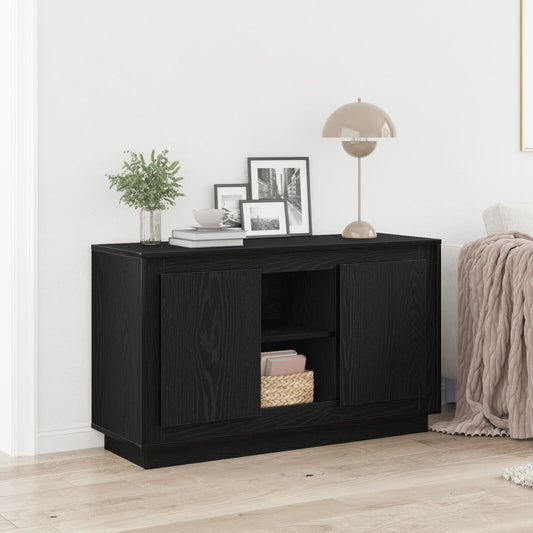 Buffet vidaXL Preto Carvalho 102x35x60 cm Madeira engenheirada