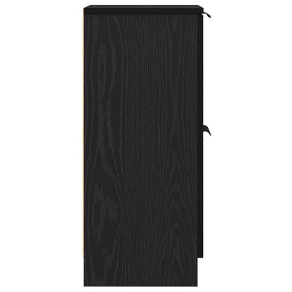Buffets 2 pcs em Carvalho Preto, 30x30x70 cm, Feito de Madeira Derivada