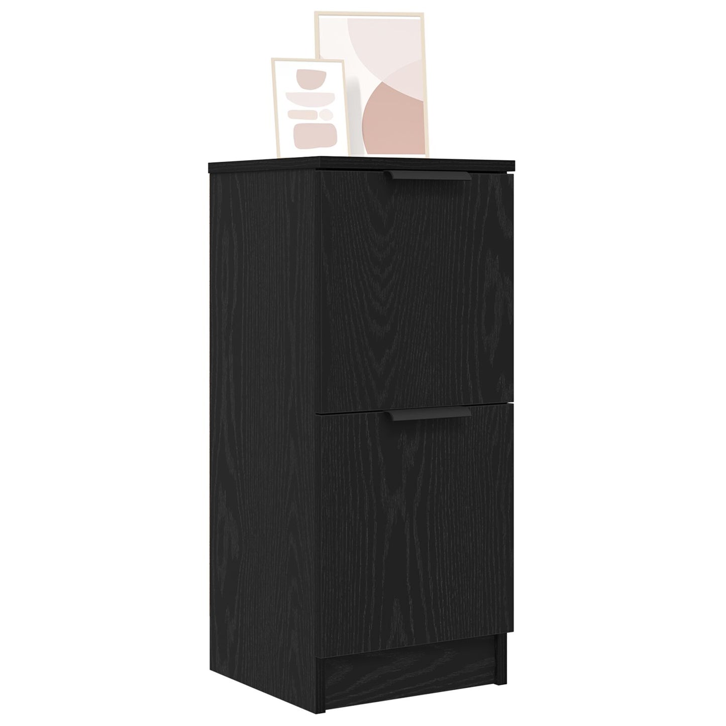 Buffets 2 pcs em Carvalho Preto, 30x30x70 cm, Feito de Madeira Derivada