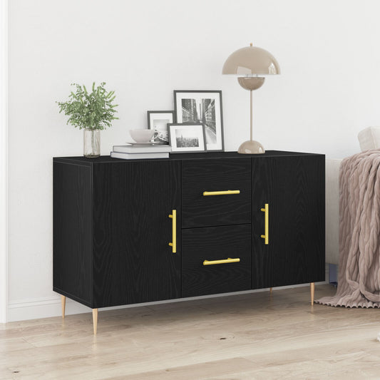 Buffet vidaXL Preto Carvalho 100x36x60 cm Madeira de Engenharia