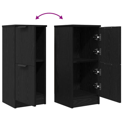 Buffets 2 pcs em Carvalho Preto, 30x30x70 cm, Feito de Madeira Derivada