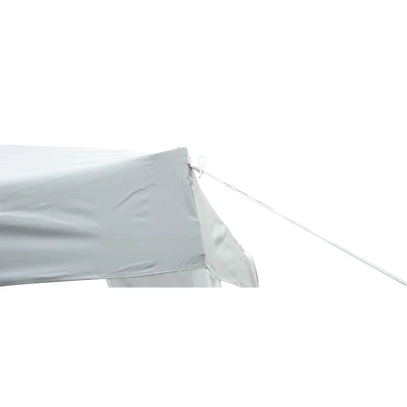 Tenda Dobrável 297x297x250 cm Tenda para Jardim Campismo Festas Eventos Aço e Oxford Branco