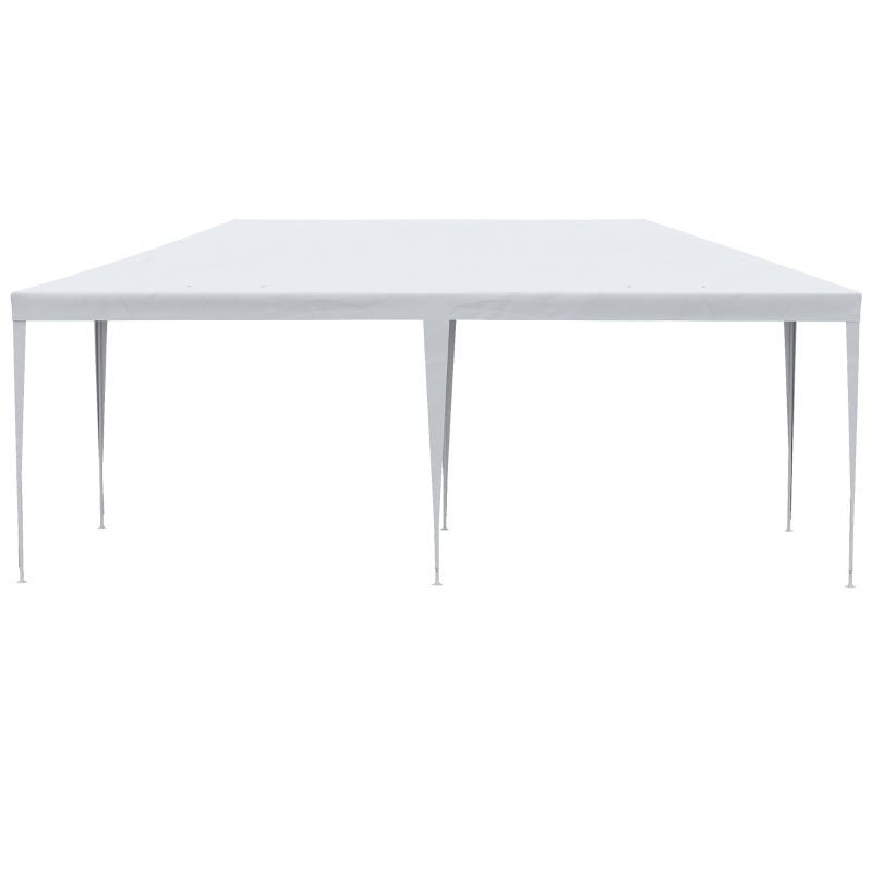 Tenda para Festas 585x295x255 cm Tenda de Jardim com Paredes Laterais Removíveis 4 Janelas Transparentes Branco